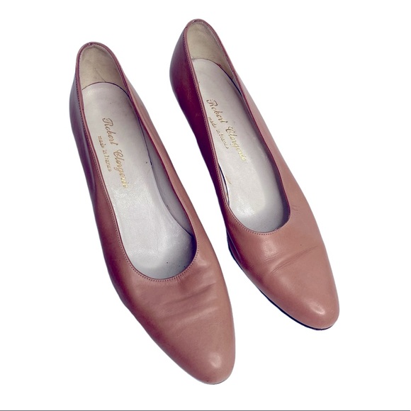 Robert Clergerie Nude Pink Pointed Slip On Heels Size 7.5 - Picture 2 of 12